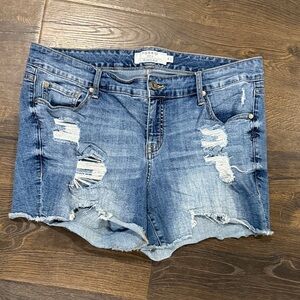 Torrid Denim Distressed Shorts